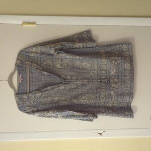 Calypso St Barth embroidered Tunic blue/gray